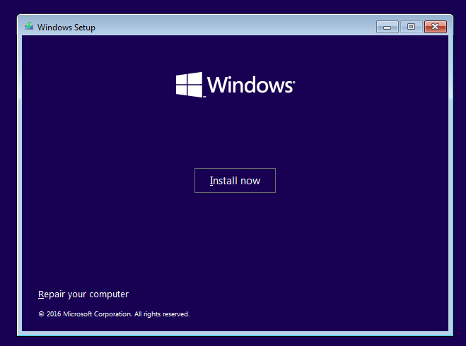 windows 10 instalacija pokretanje start